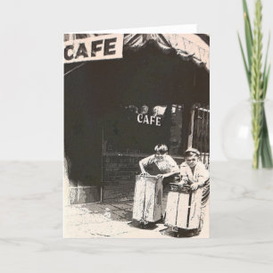 Skateboarden Friends 1931 - Box Cart Boys Feestdagen Kaart