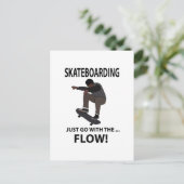 Skateboarden gaat gewoon samen met de Flow Skatebo Briefkaart (Staand voorkant)