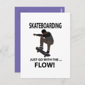 Skateboarden gaat gewoon samen met de Flow Skatebo Briefkaart (Voorkant / Achterkant)