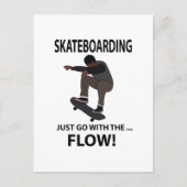 Skateboarden gaat gewoon samen met de Flow Skatebo Briefkaart (Voorkant)