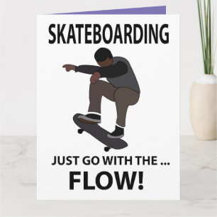 Skateboarden Gewoon Mee Met De Stroom Meegaan Skat Kaart