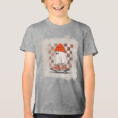 Skateboarden Ghost Retro Grunge Tri-Blend Shirt (Voorkant)