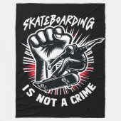 Skateboarden is geen misdaad fleece deken (Voorkant)