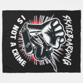 Skateboarden is geen misdaad fleece deken (Voorkant (Horizontaal))
