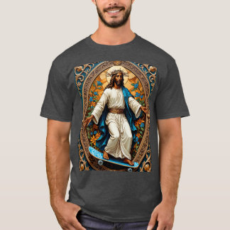 Skateboarden Jesus Sacred Style T-shirt