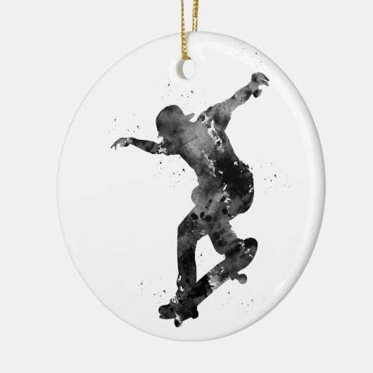 Skateboarden Keramisch Ornament (Links)