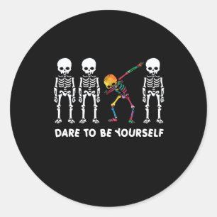 skateboarden kunstwerk illustratie tshirt ronde sticker