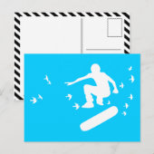 skateboarden met vogels briefkaart (Voorkant / Achterkant)