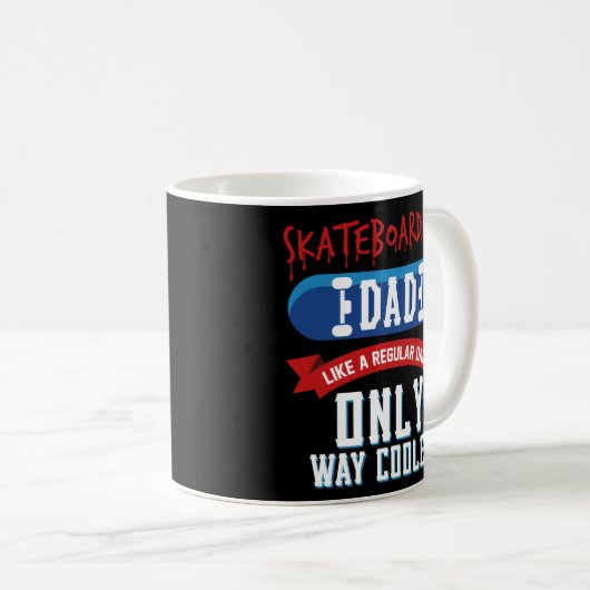 Skateboarden Pap Coffee Mok Fathers Day Gift (Voorkant rechts)