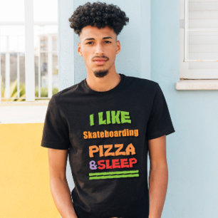 Skateboarden, Pizza, Slaap Unisex T-shirt