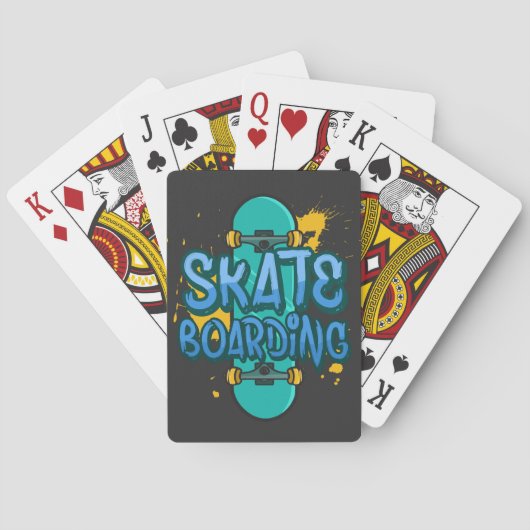 Skateboarden Pokerkaarten (Achterkant)
