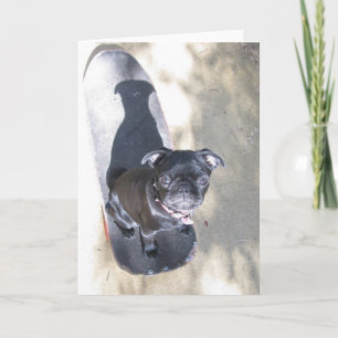 Skateboarden Pug Kaart (foto)