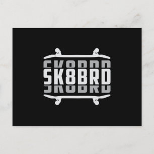 Skateboarden SK8 Skateboarden Schaats cadeau idee Briefkaart