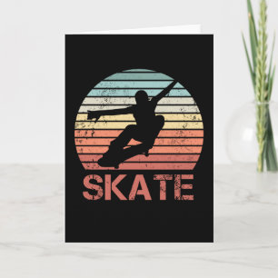 Skateboarden Skate Skater Retro Cadeau Kaart