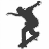 Skateboarden, skateboard Custom-Cut Vinyl Sticker (Voorkant)