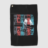 Skateboarden - Skateboarder Funny Park Bench Golfhanddoek (Voorkant)