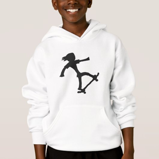 Skateboarden Stickman Hoodie (Voorkant)