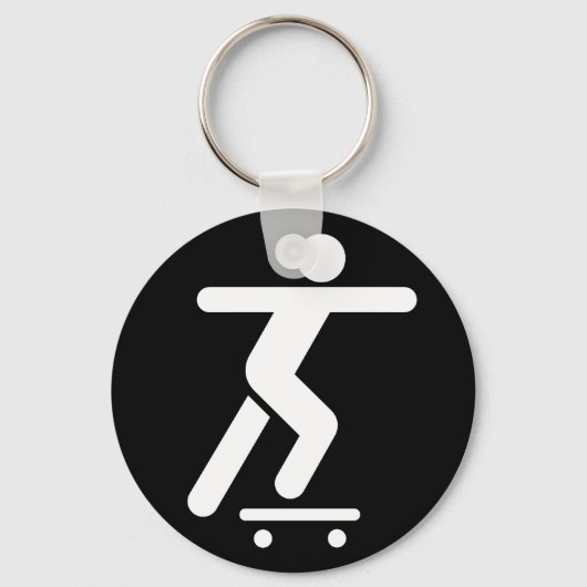 Skateboarden Symbool Sleutelhanger (Voorkant)