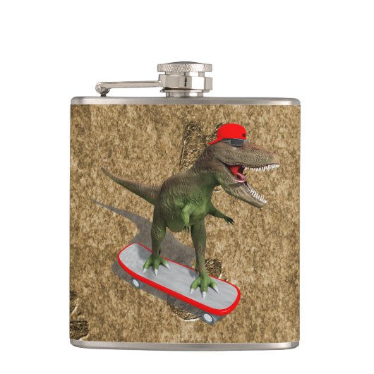 Skateboarden T-Rex Heupfles (Voorkant)