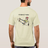Skateboarden tegen Kerstmis T-shirt (Achterkant)