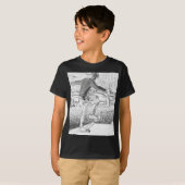 Skateboarden Trickster Sketch  T-shirt (Voorkant volledig)