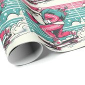 Skateboarden vader kerst cadeaupapier (Rol Hoek)