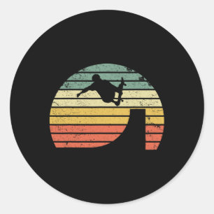Skateboarden Vintage Retro Ramp Ollie Skateboard Ronde Sticker