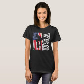 Skateboarden VS Vlag 4 juli Patriottisch Ameri T-shirt (Voorkant volledig)