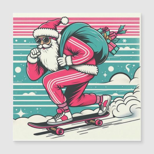 Skateboardende kerstman (Voorkant)