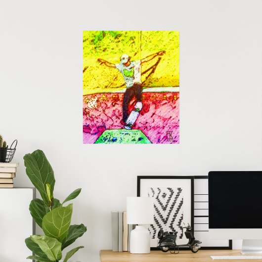 skateboarder 12 poster (Thuiskantoor)