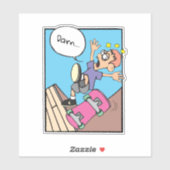 Skateboarder Aangepaste VinylSticker Sticker (Vel)