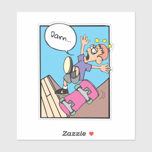 Skateboarder Aangepaste VinylSticker Sticker (Vel)