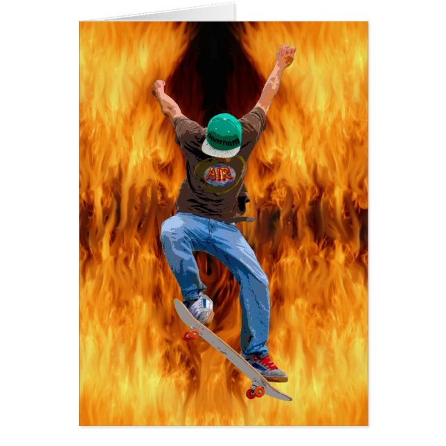 Skateboarder Action Sports Art (Voorkant)