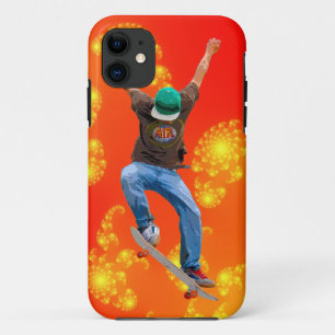 Skateboarder Action Sports Art iPhone 11 Hoesje