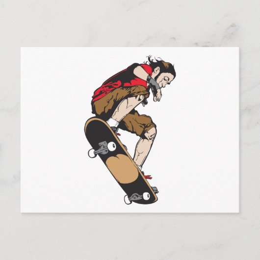 Skateboarder Briefkaart (Voorkant)