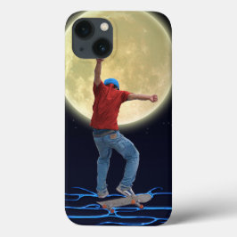Skateboarder & Full Moon 2 Action Sports Art iPhone 13 Hoesje