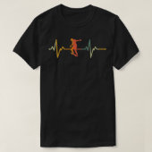  Skateboarder met hartslag schaatsen T-shirt (Design voorkant)