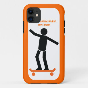 Skateboarder op zijn skateboardaangepast iPhone 11 hoesje
