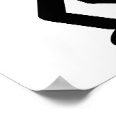 Skateboarder-pictogram Poster (Hoek)