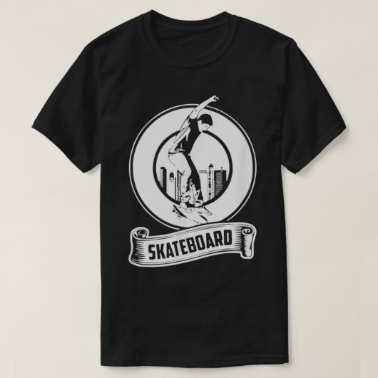 Skateboarder Retro Skateboarder T-shirt (Design voorkant)