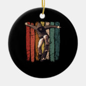 Skateboarder -  retroskateboarder keramisch ornament (Voorkant)
