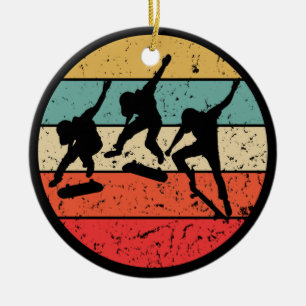Skateboarder -  retroskateboarder keramisch ornament