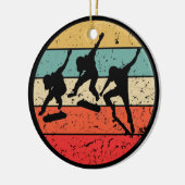 Skateboarder -  retroskateboarder keramisch ornament (Links)