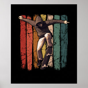 Skateboarder - retroskateboarder poster