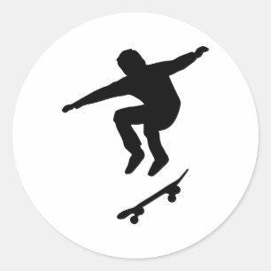 Skateboarder Ronde Sticker