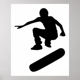 skateboarder silhouet poster