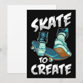 Skateboarder Skate om te maken Kaart (Voorkant / Achterkant)