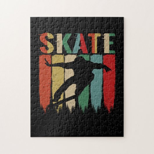 Skateboarder skateboard skateboard van de kool Ret Legpuzzel (Verticaal)