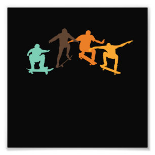 Skateboarder Skateboard Skateboarder Foto Afdruk