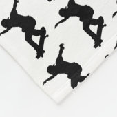 Skateboarder Skateboarden Silhouet Fleece Deken (Hoek)